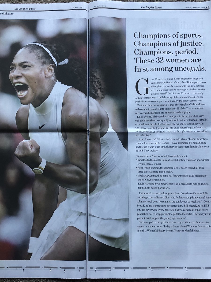 We’ve got a spectacular 24-page, magazine-quality celebration of women’s sports inside today’s <a href="/latimes/">Los Angeles Times</a>.