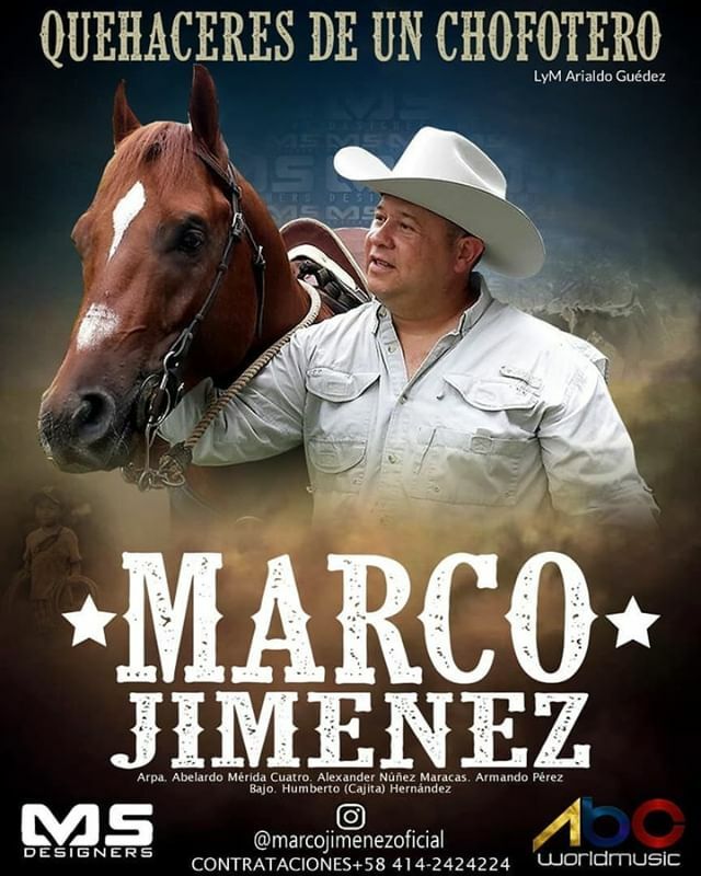 Presentamos lo nuevo de
Marco Jiménez @marcojimenezoficial
"Quehaceres de un Chofotero" 👉 bit.ly/QuehaceresDeUn…
▪
LyM Arialdo Guédez
Arpa. Abelardo Mérida
Cuatro. Alexander Núñez
Maracas. Armando Pérez
Bajo. Humberto (Cajita) Hernández
▪
DISEÑO GR… ift.tt/2PYwgo6