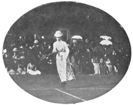 Lena Rice. 1866-1907. Born near Cashel, Co Tipperary. 1889, 1st female official during men's singles matches! She is only female player from Ireland to ever win  @Wimbledon singles championship (1890)! During the match she invented the forearm smash! Played in boater hat & boots!