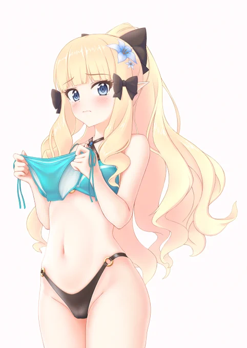 サレンママみたいな2重に着る水着のインナーだけの状態を見てみたいよね っていうシチュは…よくわかんないけど着替え中に赤ちゃん()が更衣室入って来たとかそんなん #プリコネR 