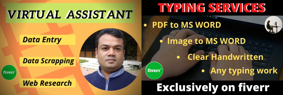 Muhamma45361216's tweet image. fiverr.com/iqbalbahar2626…
#virtualassistant
#DataEntry
#DataTyping
#PDFconversion
