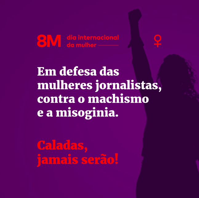 adrianabarsotti's tweet photo. Eu não imaginava que, em pleno século XXI, ainda tivéssemos que estar combatendo o machismo e a misoginia na nossa profissão #8M #caladasjamais campanha da @abraji e @conectas https://t.co/mGk0rbDSKK