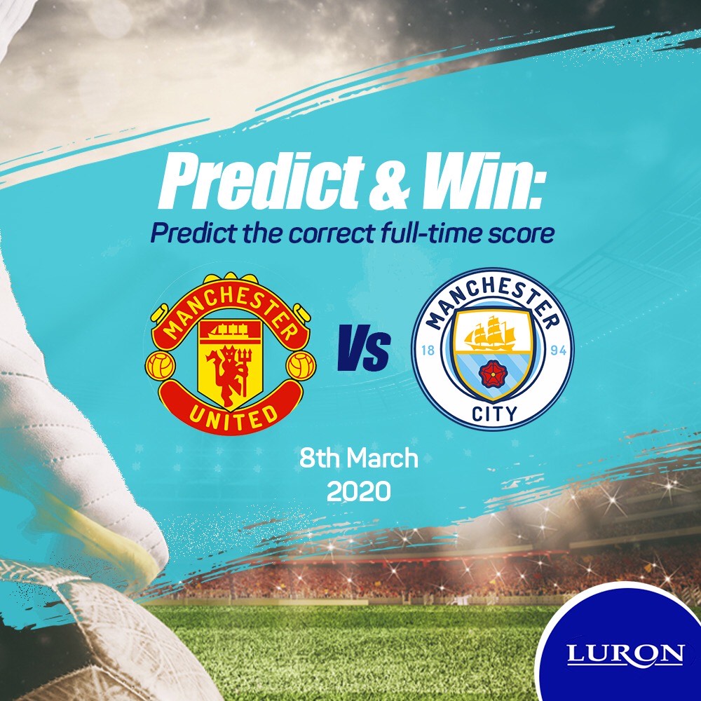LuronOfficial's tweet photo. Predict &amp; Win with #LuronMen for tonight’s epic clash between @ManUtd &amp; @ManCity. Here are the rules:

1. Like Luron's page
2. Tag 3 friends
3. Tagged friends to like Luron's page
4. Share on your timeline
5. Predict the final score

Good Luck!
#ManUtd #ManCity #MUNMCI #EPL https://t.co/KWa1iHmmvt