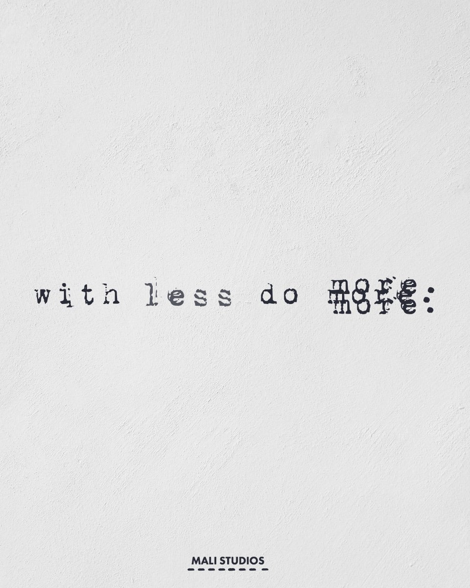 mali_studios's tweet photo. // with less do more. https://t.co/XiizaDZyYv