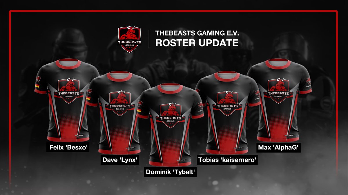 thebeastsgaming's tweet photo. Wir sind hochmotiviert und stolz euch heute unser 2020 #RainbowSixSiege Roster vorstellen zu dürfen. 🔥
Begrüßt mit uns:
🇩🇪 @TBG_Tybalt
🇩🇪 @R6sLynx
🇩🇪 @TBG_AlphaG
🇩🇪 @Besxo_TBG
🇦🇹 @KaiserNeroR6
Coach: 🇩🇪 @hermann2699
Co-Coach: 🇩🇪 @D1abeto
#gobeasts #thebeastsgaming https://t.co/9npJqUFen3