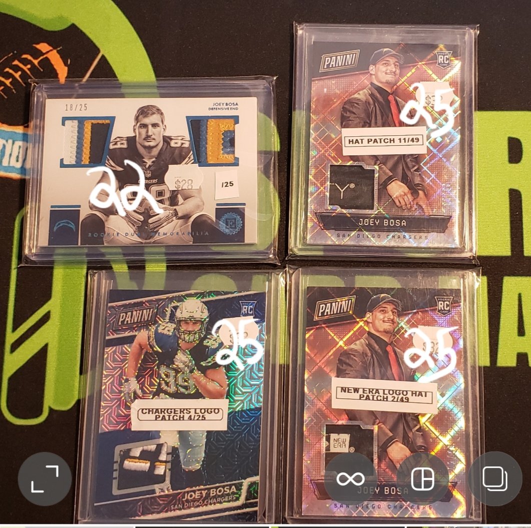 newmsportscards's tweet photo. Joey Bosa FS

 #gameused #TheHobby #whodoyoucollect #paniniamerica #tradingcards #topps #joeybosa #sickpatch #collect #football #rookie https://t.co/1ddBEBNX8F