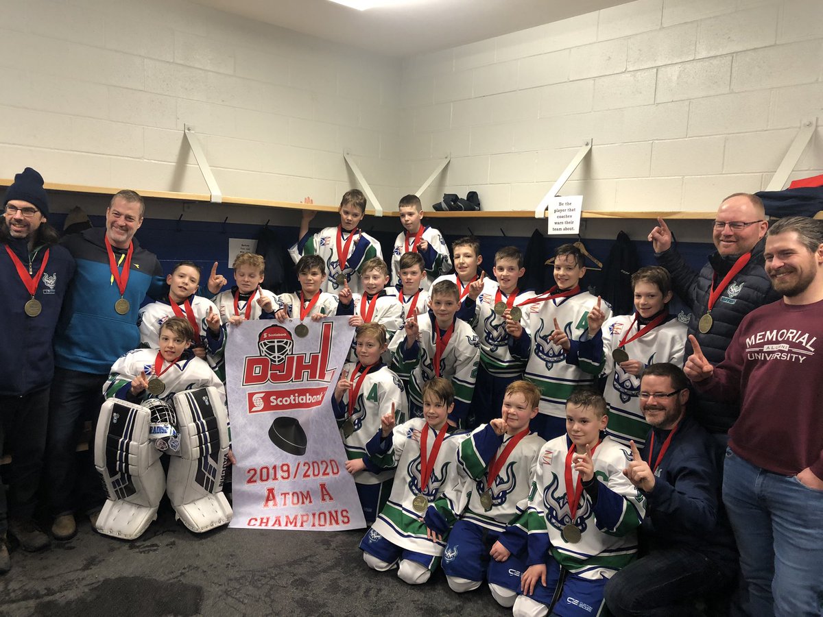 Well that was a nail biter!  Warriors take home GOLD after game 4! Hard work and hustle by <a href="/cbr_20/">CBR Renegades Atom "A" '19-20</a> keeping us on our toes. Congrats to all! @DJHLnews @PmhaWarriors @AtlanticProSpo1 🥅💚💙🏒🥇#webelieveyougotthis #motivationquotes