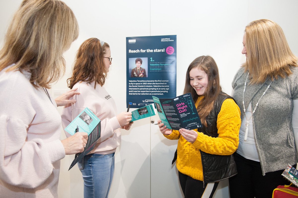 jodrellbank's tweet photo. Thread: It’s #InternationalWomensDay and we’re celebrating with another #GirlsNightOut -our regular #WomenInSTEM event that we host twice a year. For this special #GirlsNightOut, our Reach for the Stars trail features the women of Jodrell Bank... #Shewriteshistory https://t.co/u8xpmjZpAX