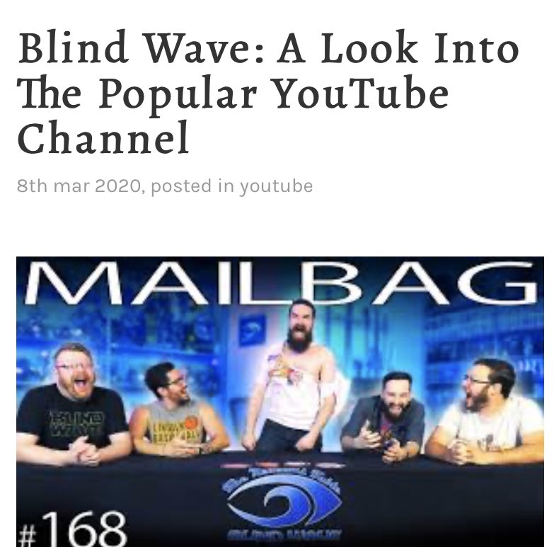 _CourageousNerd's tweet image. How many #Waveriders are out there?Long live this wonderful channel.
Post: courageousnerd.home.blog
#BlindWave