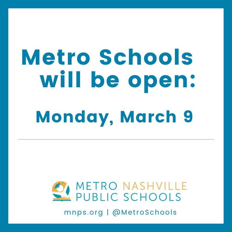 MetroSchools's tweet photo. On COVID-19: Our school district is in close contact with the @NashvilleHealth Health Department and state government officials to monitor and implement the latest Centers for Disease Control guidance. See website for info &amp; resources. https://t.co/CBDKn1lOxt https://t.co/ULDQiHQf2L