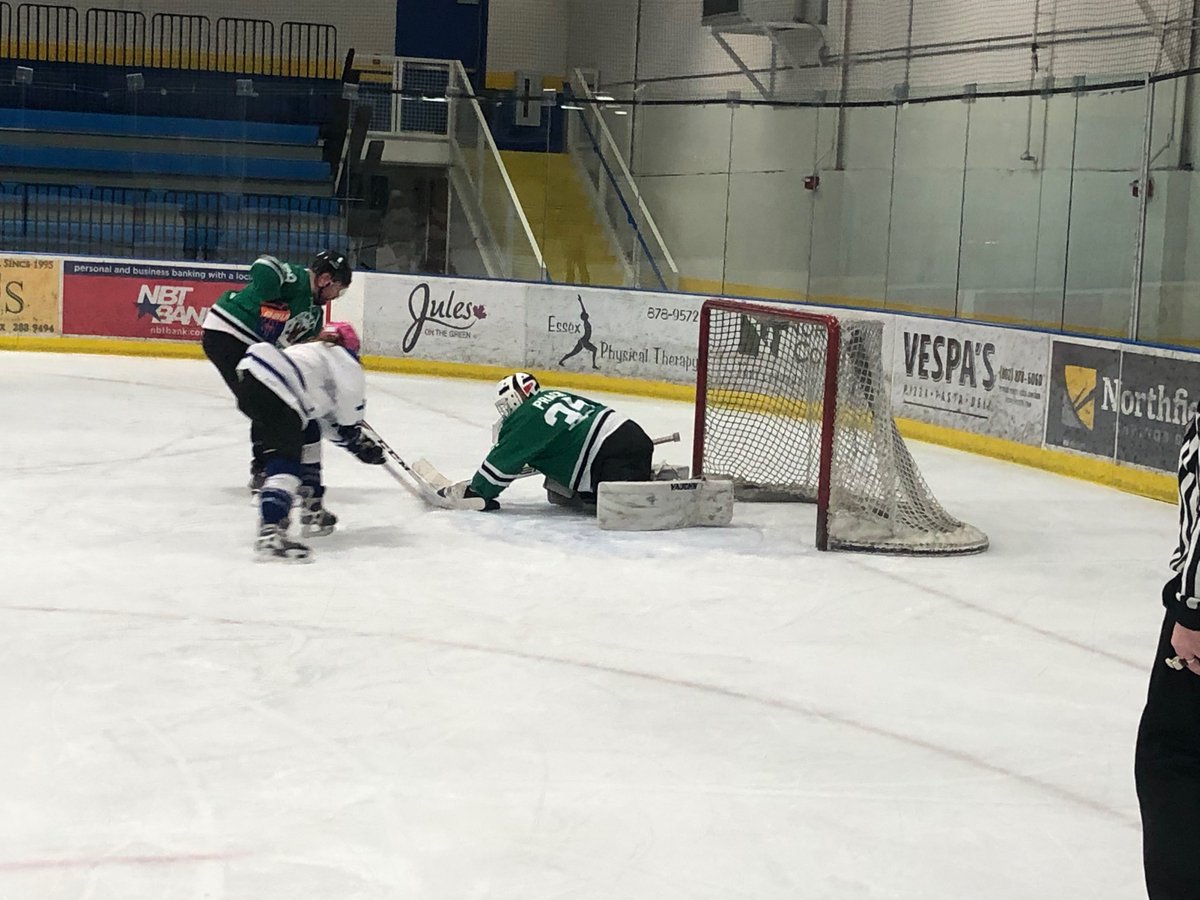 Trp. Jon Prack is playing goal today for the Enforcers vs the ESSEX Youth Hockey charity hockey game today. #community #charity #hockey