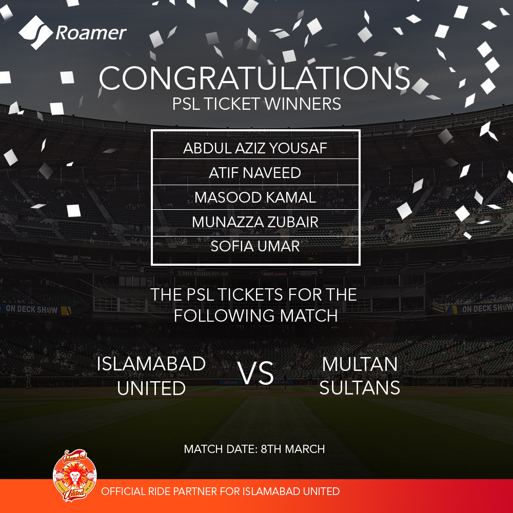 RoamerPK's tweet photo. Congratulations to all the Competition winners! Find your name below and see what you have won!

Download the app from the following link
https://t.co/ytdWKFOMO9 https://t.co/wuM6GEUku7