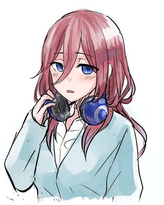 榮太朗＠通常運転さんがTwitterに投稿した中野三玖(五等分の花嫁)のイラスト。