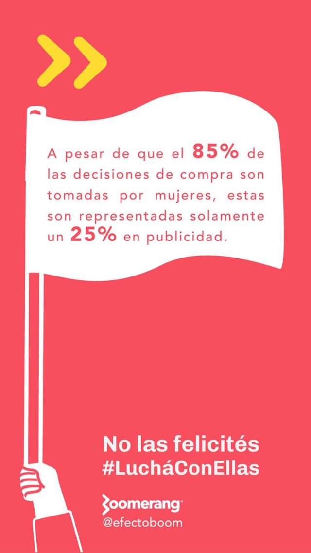 <a href="/Boomerang_CR/">Boomerang</a> comparte en su Instagram estos datos sobre la mujer y su participación en la industria de #publicidad y ocupación en direcciones #8M2020 #diadelamujer2020