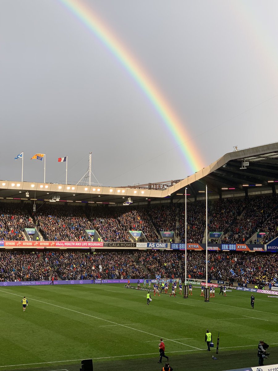 Gold for Scotland at the end of the rainbow #try #asone #backingblue