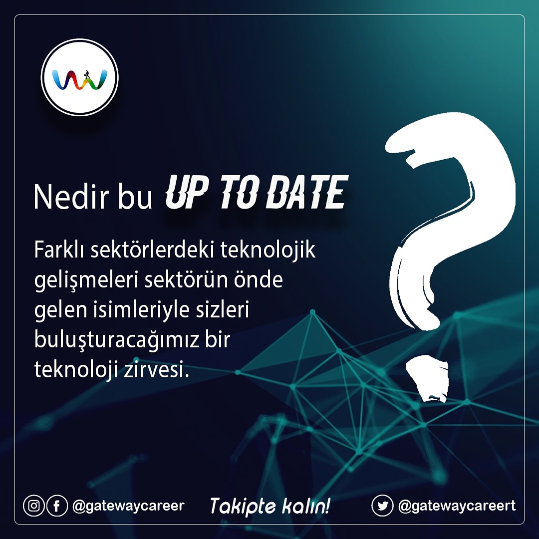 GatewayCareerT's tweet photo. Up To Date etkinliğimize çok az kaldı.. Bilmeyenler için Up To Date;
Farklı sektörlerdeki teknolojik gelişmeleri sektörün önde gelen isimleriyle sizleri buluşturacağımız bir teknoloji zirvesi.

Daha fazlası için bizi takipte kalın..👇 https://t.co/bl7LupX2ct