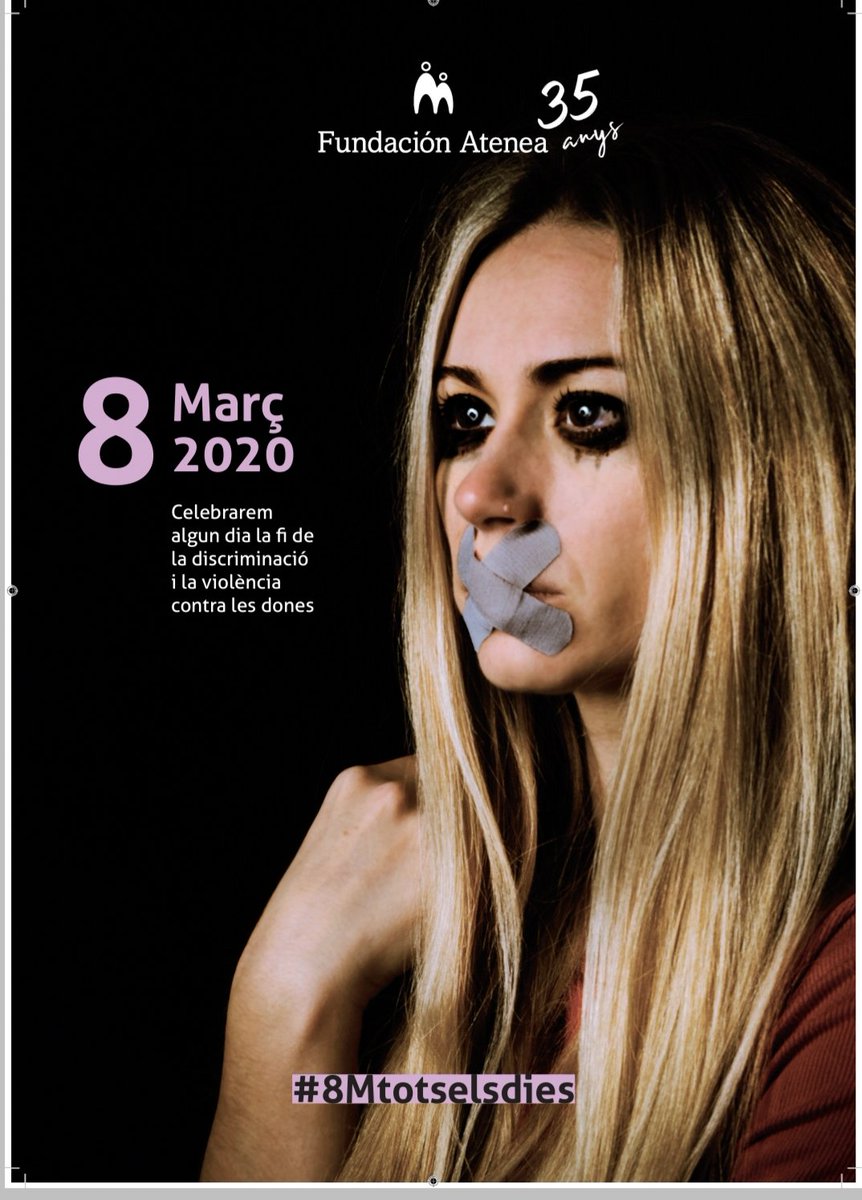 FundacionAtenea's tweet photo. Celebrarem algún dia el final de la discriminació i la violència contra les dones.#8mars #DiadelaDona #8mtotselsdies https://t.co/yQkn15a4mt