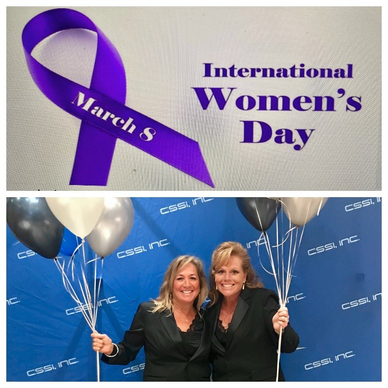 CSSIInc's tweet photo. Please join Cindy Castillo, Chairman &amp; CEO, and Kelly Caccetta, President, of @CSSIInc, a minority women-owned small business, in celebrating #InternationalWomensDay. Today, we celebrate the social, economic, cultural, and political achievements of women all over the world! https://t.co/KV4UbPSA8K