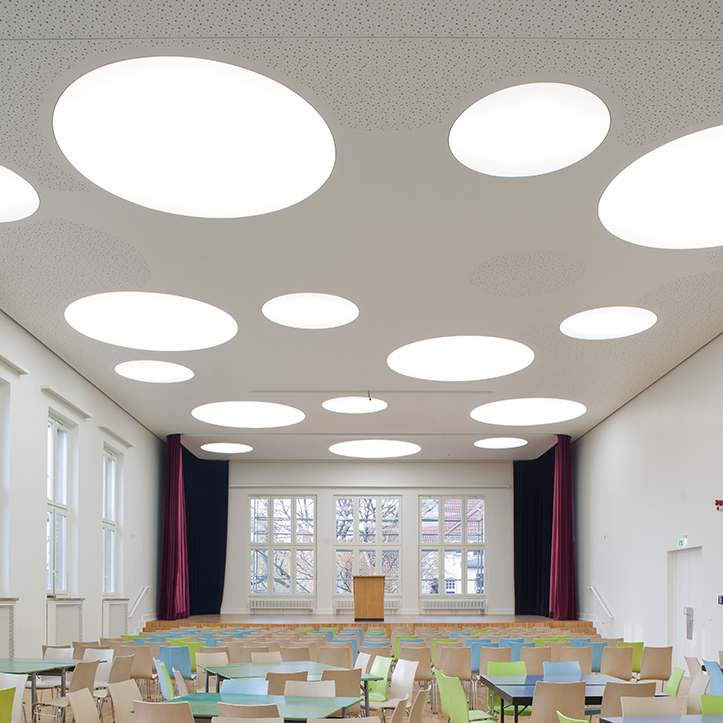Interesting ceiling construction recently at a School project using Protektor K400 Heavy Ceiling Grid. #protektor #drylining #Finishing #Ceilings