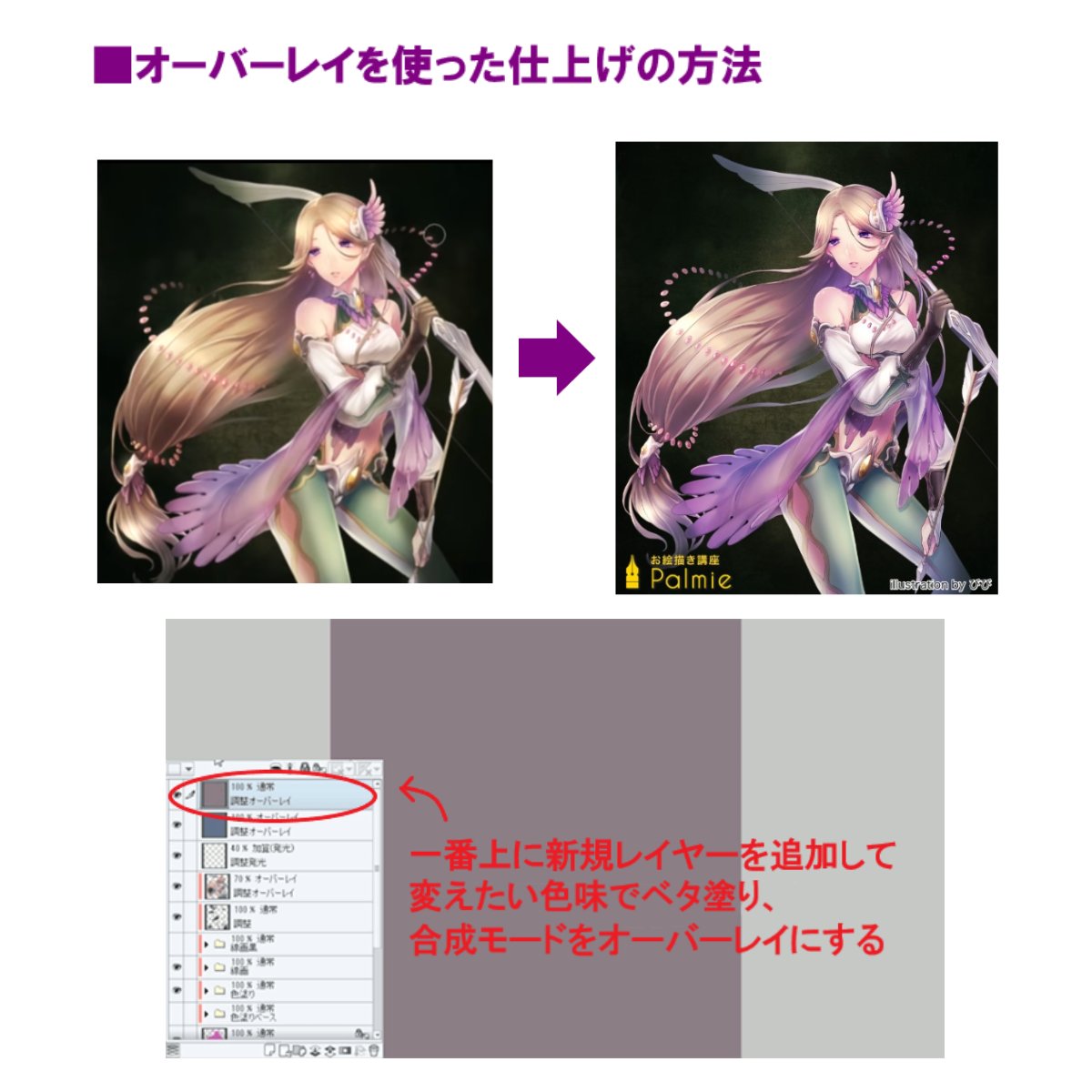 お絵かき講座パルミー 7周年イラコン開催中 A Twitter 仕上げはオーバーレイ ってよく聞くけど どうやるの そんな方の為に オーバーレイを使った仕上げの方法をわかりやすく解説します٩ ˊᗜˋ و T Co 2jnk3g1d3p お絵かき講座パルミー 7周年イラコン開催中 A Twitter 仕上げはオーバーレイ ってよく聞くけど どうやるの そんな方の為に オーバーレイを使った仕上げの方法をわかりやすく解説します٩ ˊᗜˋ و T Co 2jnk3g1d3p