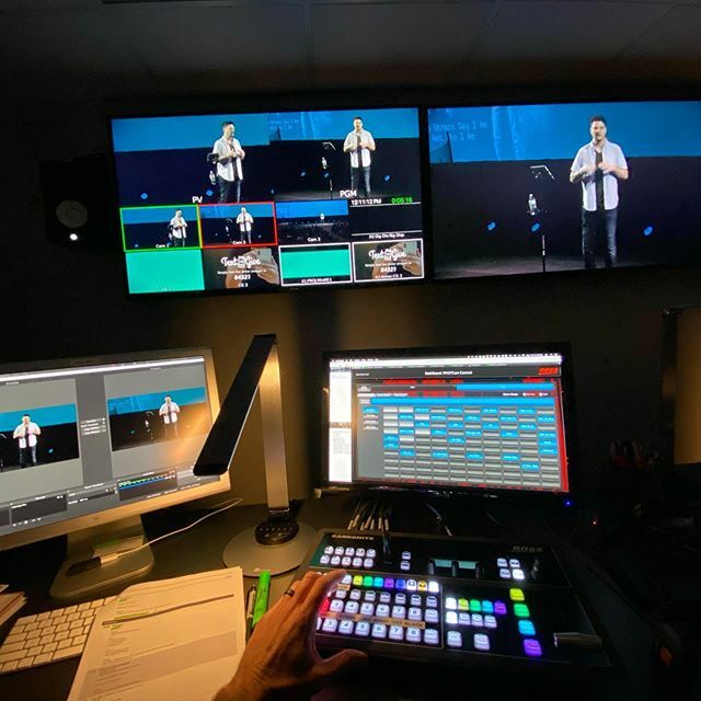 Behind the camera controls and switcher this morning
#photographerslife #productionteam