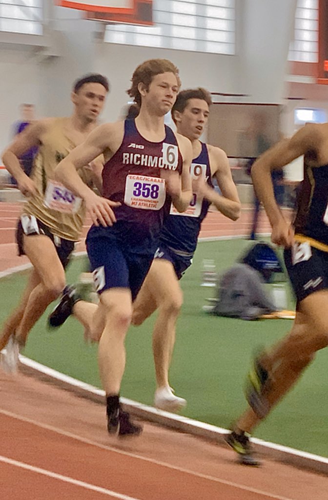 RichmondXCTF's tweet image. IC4A MILE FINAL | Trey Burleson places 7th (4:09.62) in the Mile Final with a slight personal best over his 4:09.87 yesterday in the prelim. Puts us in the Men’s Team results at 26th. 😁 #goSpiders #spidersxctf #oneRichmond