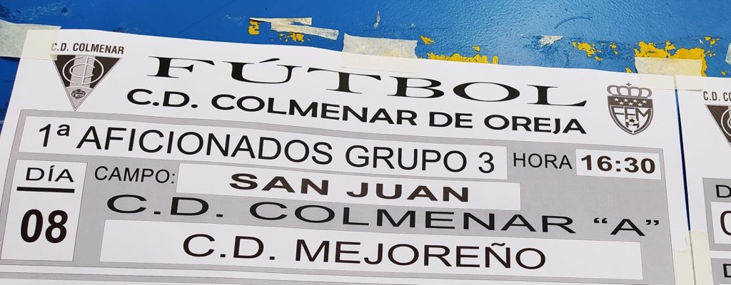 RFFM_oficial's tweet image. 👤 El Presidente, @PacoDiezRFFM, asiste al campo de San Juan, para ver el partido de 1ªAficionados @cdColmenarOreja 🆚 @CDMEJORENO junto a su homólogo del Colmenar, #JoséLuisGarcíaMuñoz,  el Alcalde de @ColmenardeOreja, #DavidMoya y la Concejala de deportes #MercedesCarrero