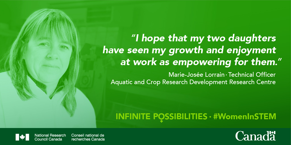 NRC_CNRC's tweet photo. I’ve wanted to show to my two daughters that women are crucial in all sectors, and certainly in research. I hope they’ve seen my growth and enjoyment at work as empowering for them. https://t.co/sKbJfxYsrd #WomenInSTEM #NRCSTEM https://t.co/KasS9Hyc85