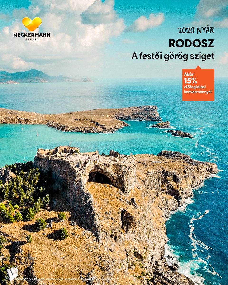 neckermannhu's tweet photo. ✈️🏖️Rodosz minden korosztály számára kellemes és változatos nyaralást kínál! Foglald le most, utazásod, melyet költségmentesen módosíthatsz 2020.04.30-ig!
👉https://t.co/mQ13feJoek https://t.co/QDuklGNl0M