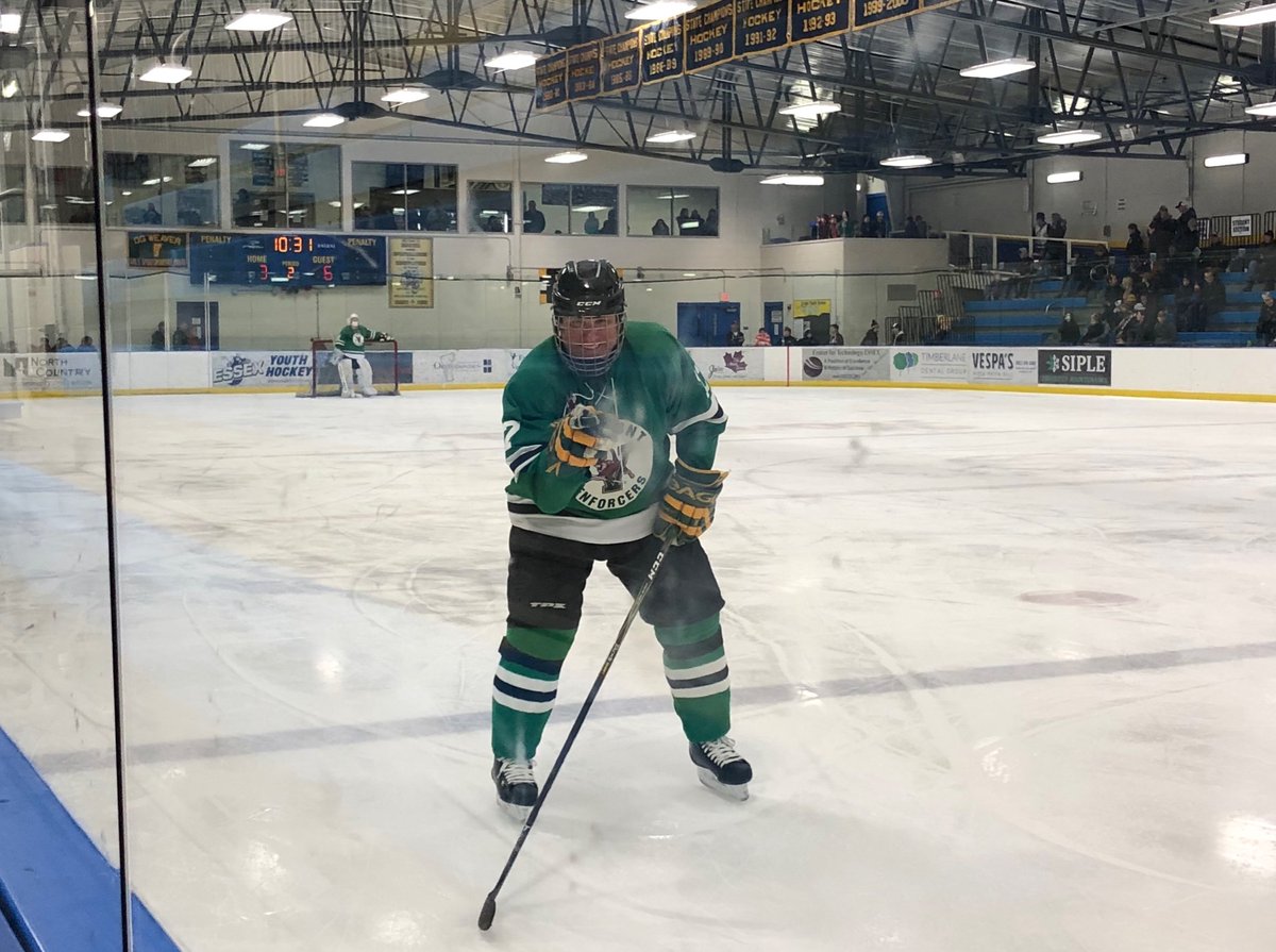 VTgarryscott's tweet photo. Retired @VTStatePolice Sgt. Jo Jo Leahy (the one and only) holds the line for the Enforcers vs the Essex Youth Hockey coaches charity game. Funds raised will support Essex youth hockey. https://t.co/rwias1AevU