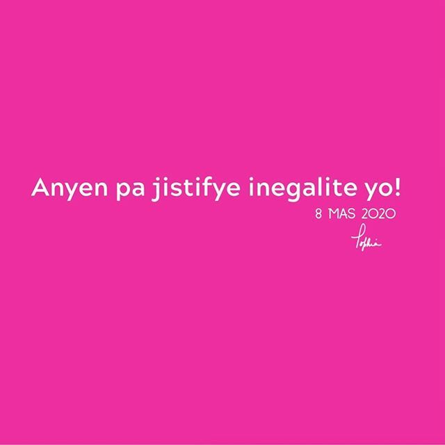 Anyen pa jistifye inegalite yo!
8 m’as 2020 ift.tt/2xggmPi