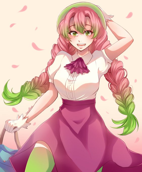 CA3 💕🌸🎀💗 Working!!さんがTwitterに投稿した甘露寺蜜璃(鬼滅の刃)のイラスト。