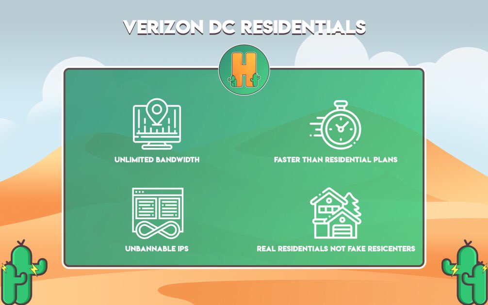Verizon DC Residentials release in two waves today. ⚡️

+WAVE 1: 6PM CST 

+WAVE 2: 10PM CST 

Discord gets early access. Last Verizon stock ever. 

Good Luck!