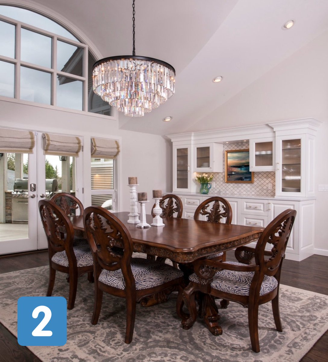 What’s your style dining room?1. Contemporary2. Traditional3. Industrial4. Transitional