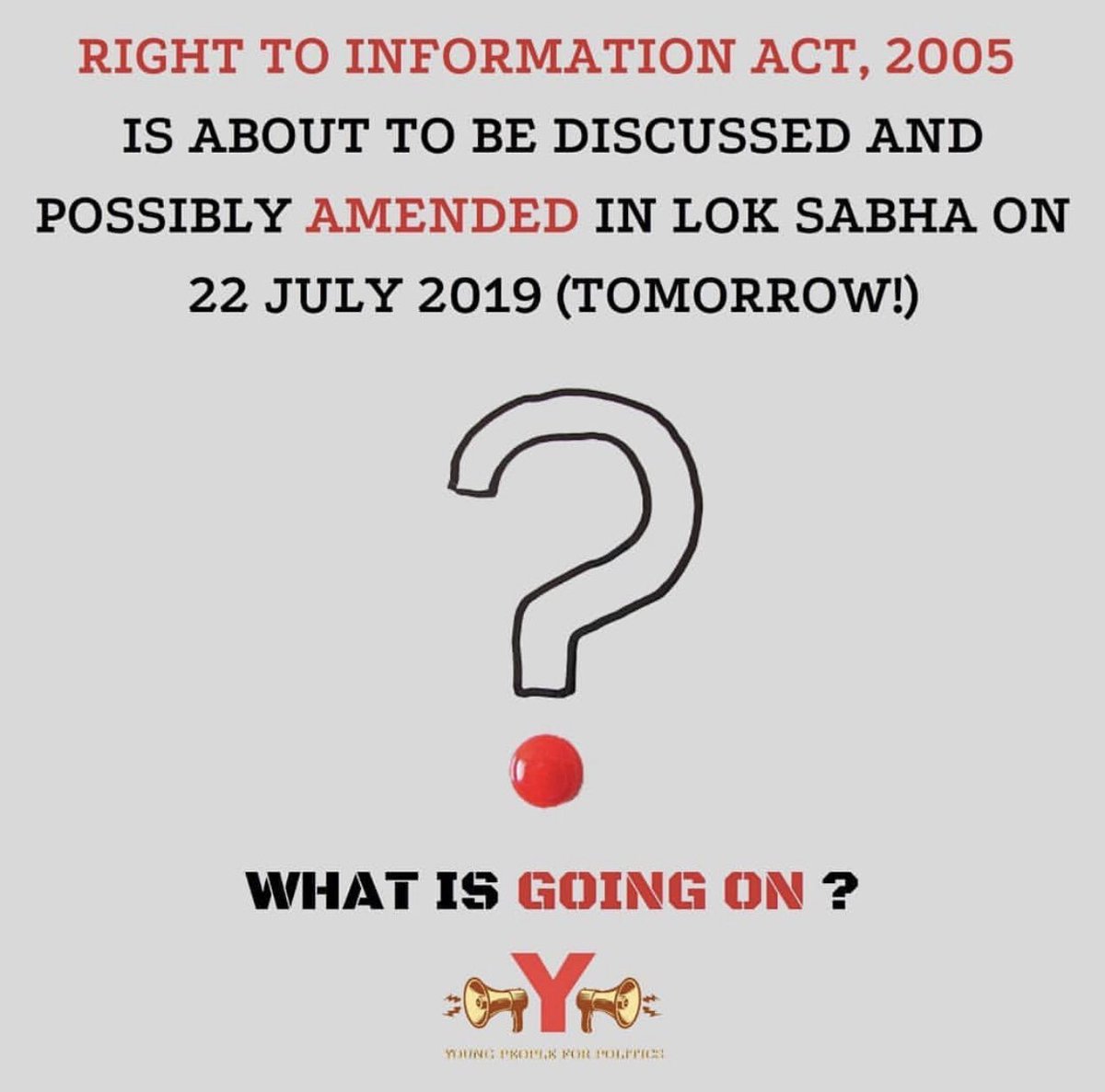 SyedaSyeda_'s tweet photo. @SaketGokhale #saveRTI #SayNoToRTIAmendment
Strong protests not taken then are showing consequences now.
Shame on the Non-NDA MPs for their vote in favor of
#RTIAmendment Bill.
#TRS #YSRCP #BJD acted like herds https://t.co/CZbD3DWsx3