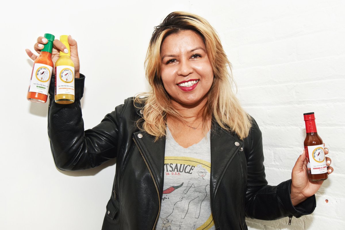 ninarobertsnyc's tweet photo. It's always Women's Day around here, but I'm going  to post about some of the wildly successful and amaze-cubes business owners I've covered who happen to be women and immigrants... first up, creator of 🔥🔥🔥 #hotsauce @sillychillyhot, Ms #SillyChilly: https://t.co/e7ozRKPPC4 https://t.co/wflFbaXA7V