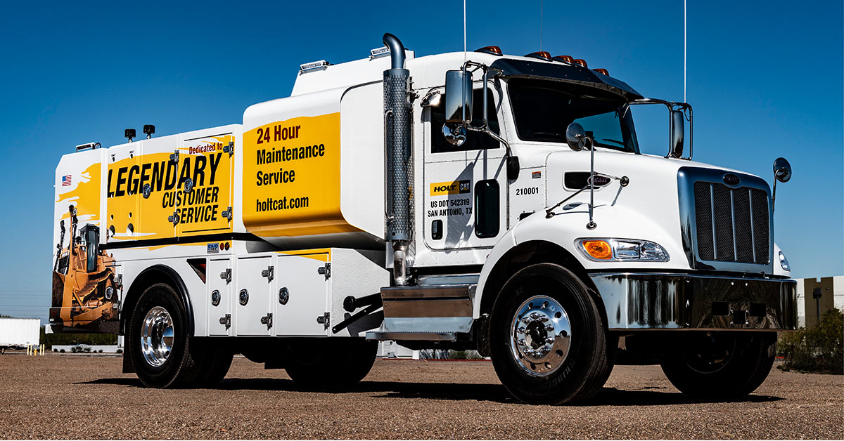 SWProducts's tweet photo. This #SWP PM/Lube Truck was recently built for #HoltCat of Texas and it's headed to Vegas for #ConExpo2020. See it, along with our #SwapBox, #LubeTrailer, #LubeSkid and #ServiceTrucks in booth South Hall 2 - S64729. See you there! #Peterbilt https://t.co/DpmHrZRCAp