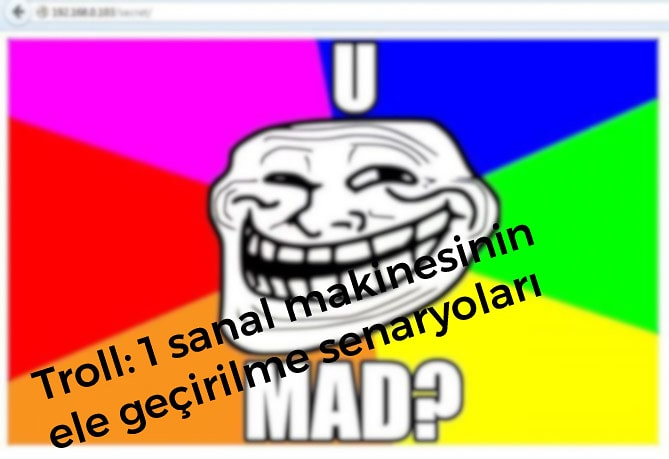 Troll: 1 sanal makinesinin ele geçirilme senaryolarını yazdığımız yazımız için link profilde
#pazar #vulnhub #capturetheflag #hacker #troll