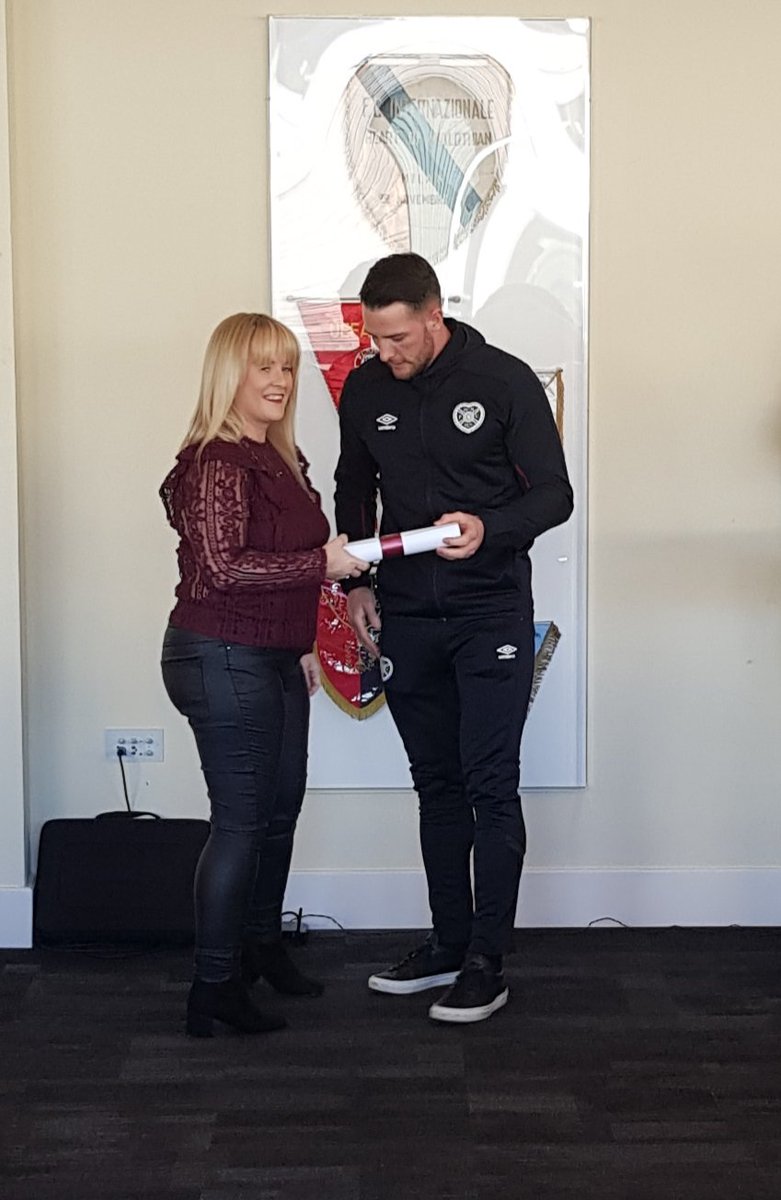 lynne_thomson2's tweet photo. What a great day @hmfc for the @The_FOH plot ceremony. Was actually quite emotional listening to the speech on how much the fans helped and the letter that was read out. Great day made better by getting my certificate from connor and meeting @oliverbozanic #FOH #plotceremony https://t.co/Nk418bEWz1