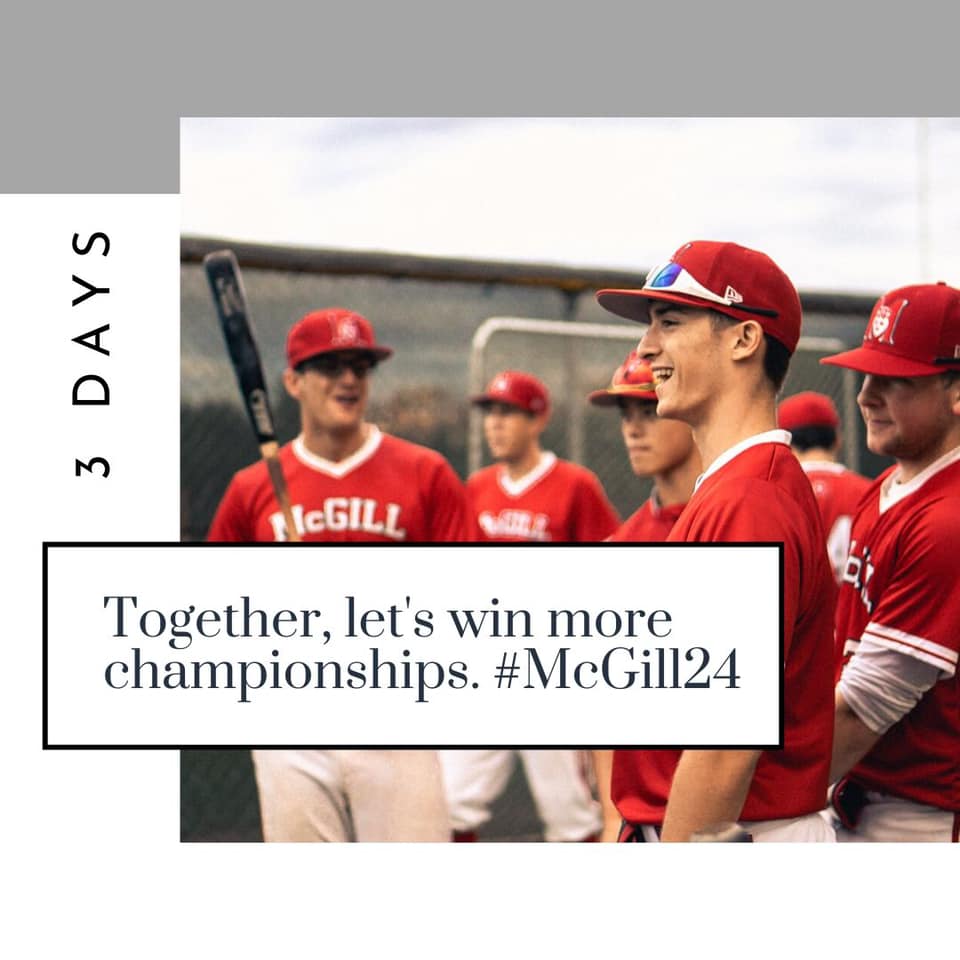 We are 3 days away from #McGill24 🏆

Together, let’s win on &amp; off the field. Let’s raise money to help us inspire the younger generation 👏