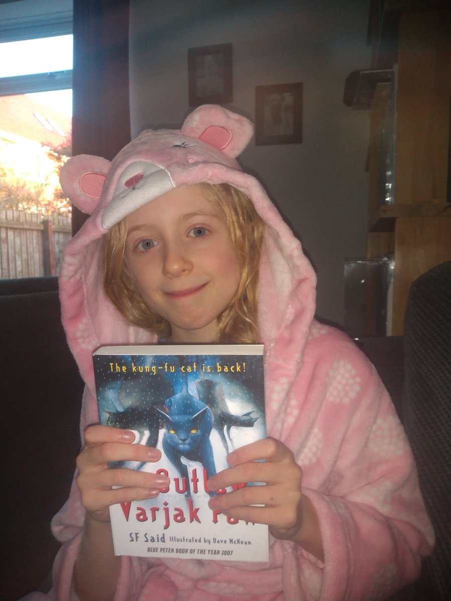 MsArkley_EYFS's tweet photo. @Year4_BDP Heidi's looking forward to reading the next instalment 🐈📚👊 https://t.co/cpE8feI0EM