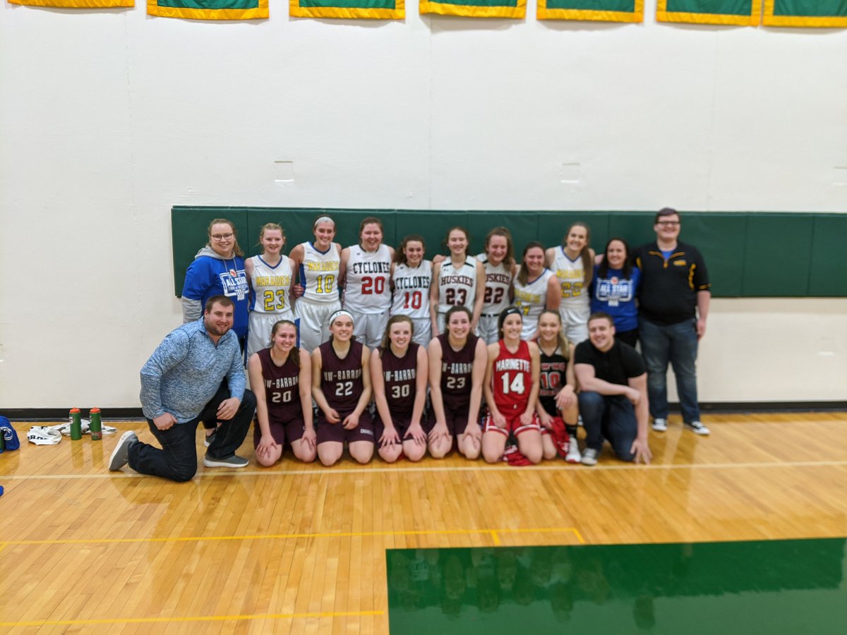 WAUKESHACOUGARS's tweet photo. Women's Game Final: East comes back to beat West with a 57-56 win in the last women's college game ever at @UWWaukesha. Congrats to Patience Pyan with 24 points and game MVP. #LastRide https://t.co/0H5e3gNlBA