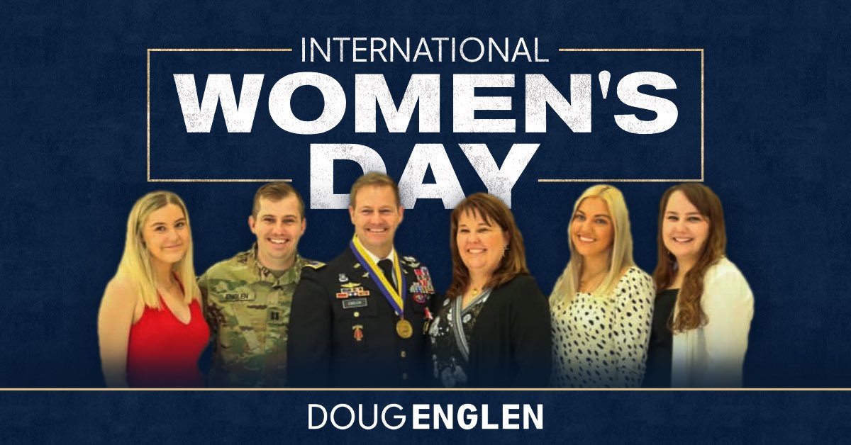 DougEnglen's tweet image. Between my wife, Tina, our three daughters, our daughter in law and granddaughter, International Women’s Day is meaningful beyond the power of history to my family. 

God bless these women, and all women across this wonderful country.