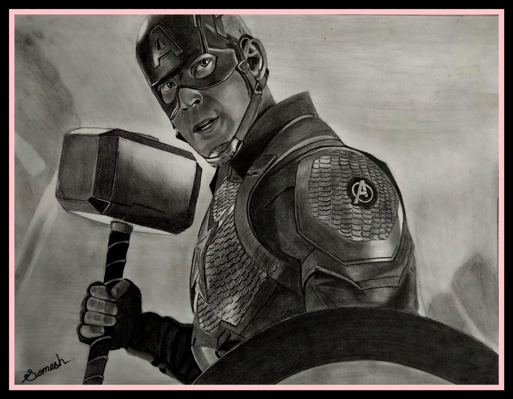 Captain America Sketch by LostonWallace on DeviantArt