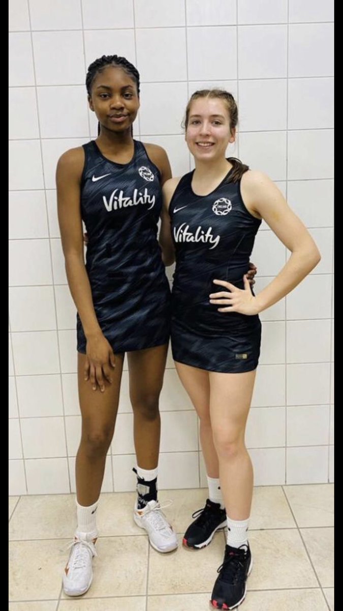 TurnfordNC's tweet photo. Massive well done to @EnglandNetball U17s on winning the European Championships. Special mention to these two. Peace & Bella. So proud of you girls. #rolemodles #blackandyellowfamily https://t.co/olr72i888V