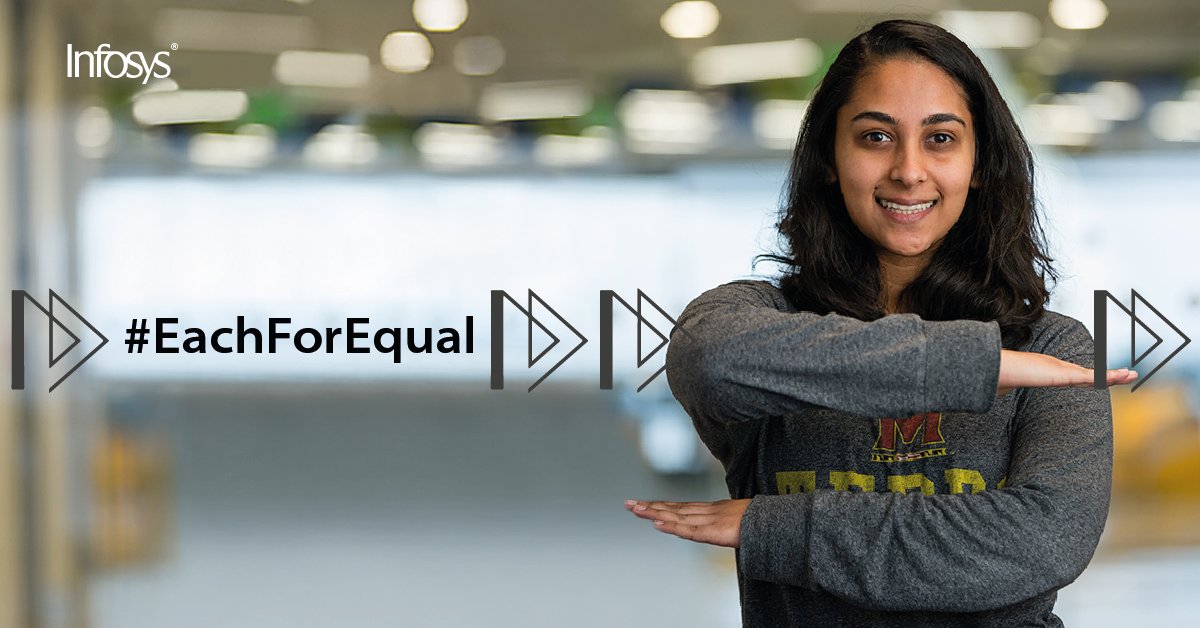 InfosysAmericas's tweet photo. "I will support #EachForEqual by encouraging both men and women to stand up against those who put women down through gender stereotypes and biases," - Sandhya Bagalkotkar, Infosys USA. https://t.co/BPAB8vmCIx #EachForEqual #IWD2020 #IWDatInfy https://t.co/Lc3mZwkzT4