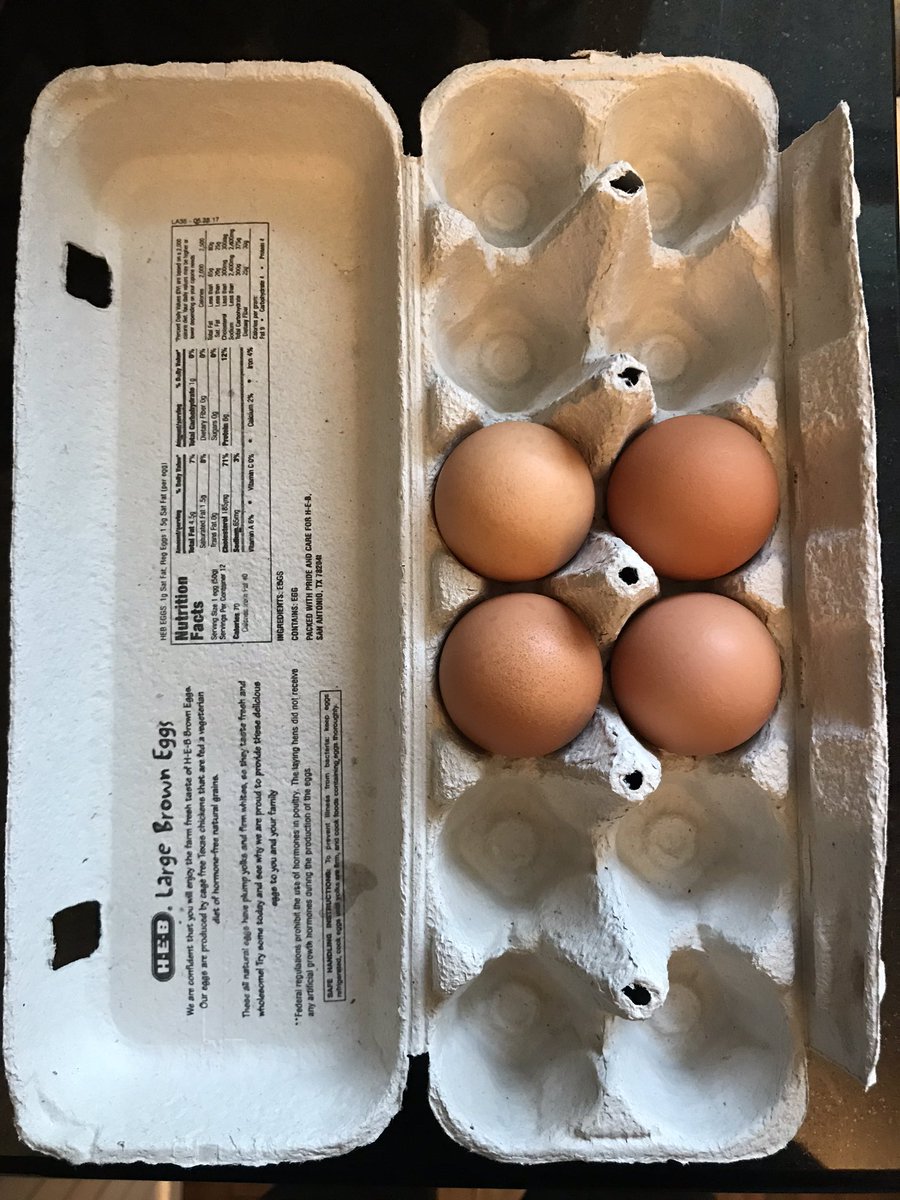janetdnuzzie's tweet photo. Things I Notice/Things I Wonder: Are the only ways for a carton of eggs (minus the extra packaging) to maintain horizontal & vertical symmetry is by removing 0 eggs or 4 or 8 eggs? & what are the stipulations for those 4 or 8 eggs? :) #PISDMathChat #ElemMathChat #WDYNWDYW #MTBoS https://t.co/14w8CPcxzR
