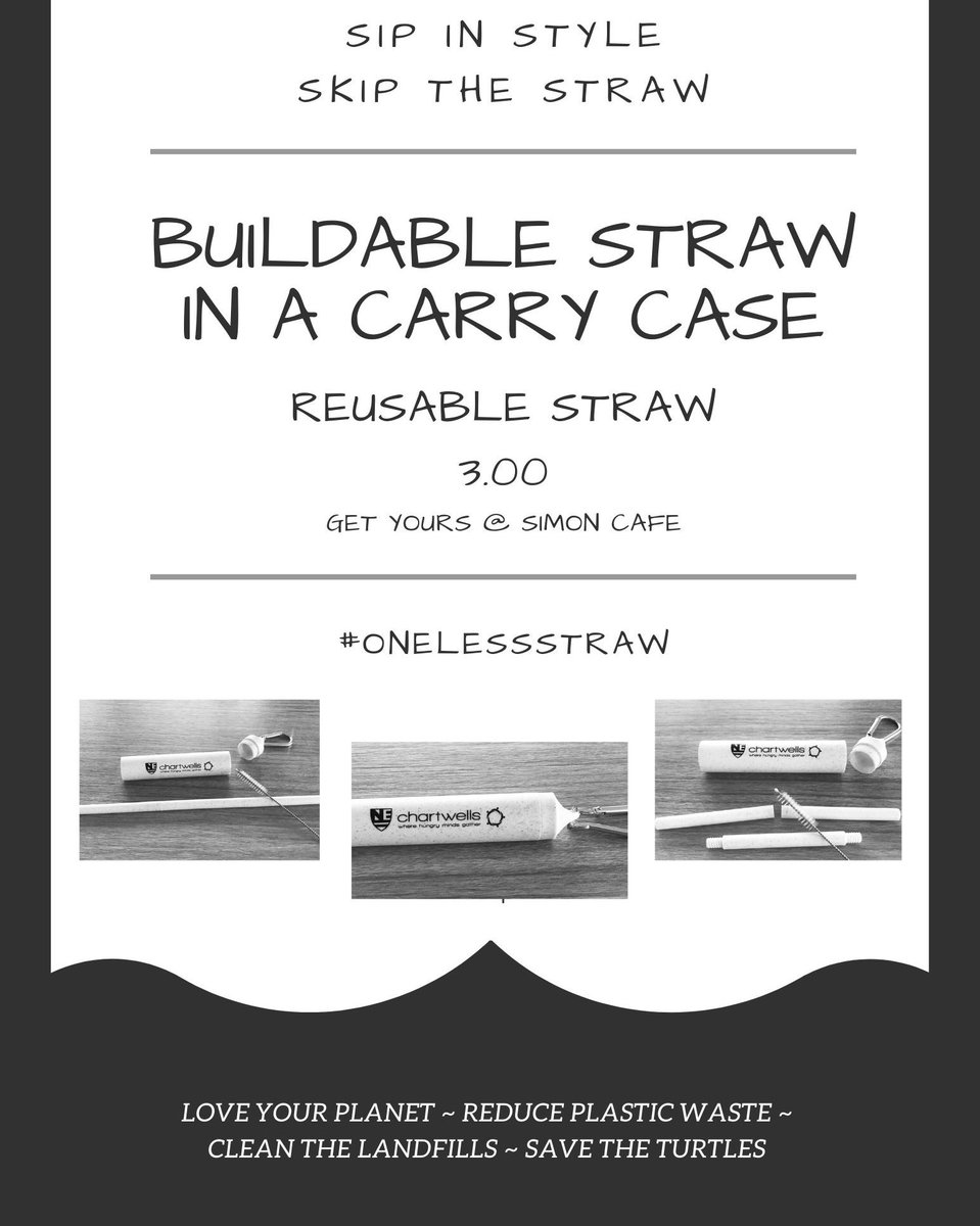NECfoodie's tweet image. I am excited to announce our Skip the Straw campaign. We are selling this awesome reusable straw in a carry case attached to a carabiner clip - travel worthy and you can carry it anywhere. Get yours today!
#onelessstraw #reuse #renewableandsustainable #ecofriendly #savetheplanet
