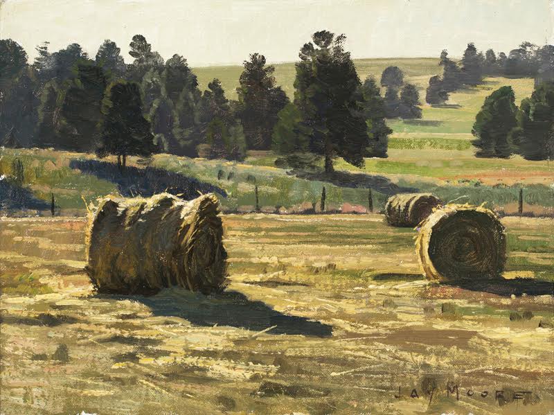 Saks_Galleries's tweet photo. #picoftheday ~ Jay Moore "Colorado Hay Bales" 9" x 12" Oil #haybales #painting #jaymoore #landscape #oilpainting https://t.co/H1svCdGg5q
