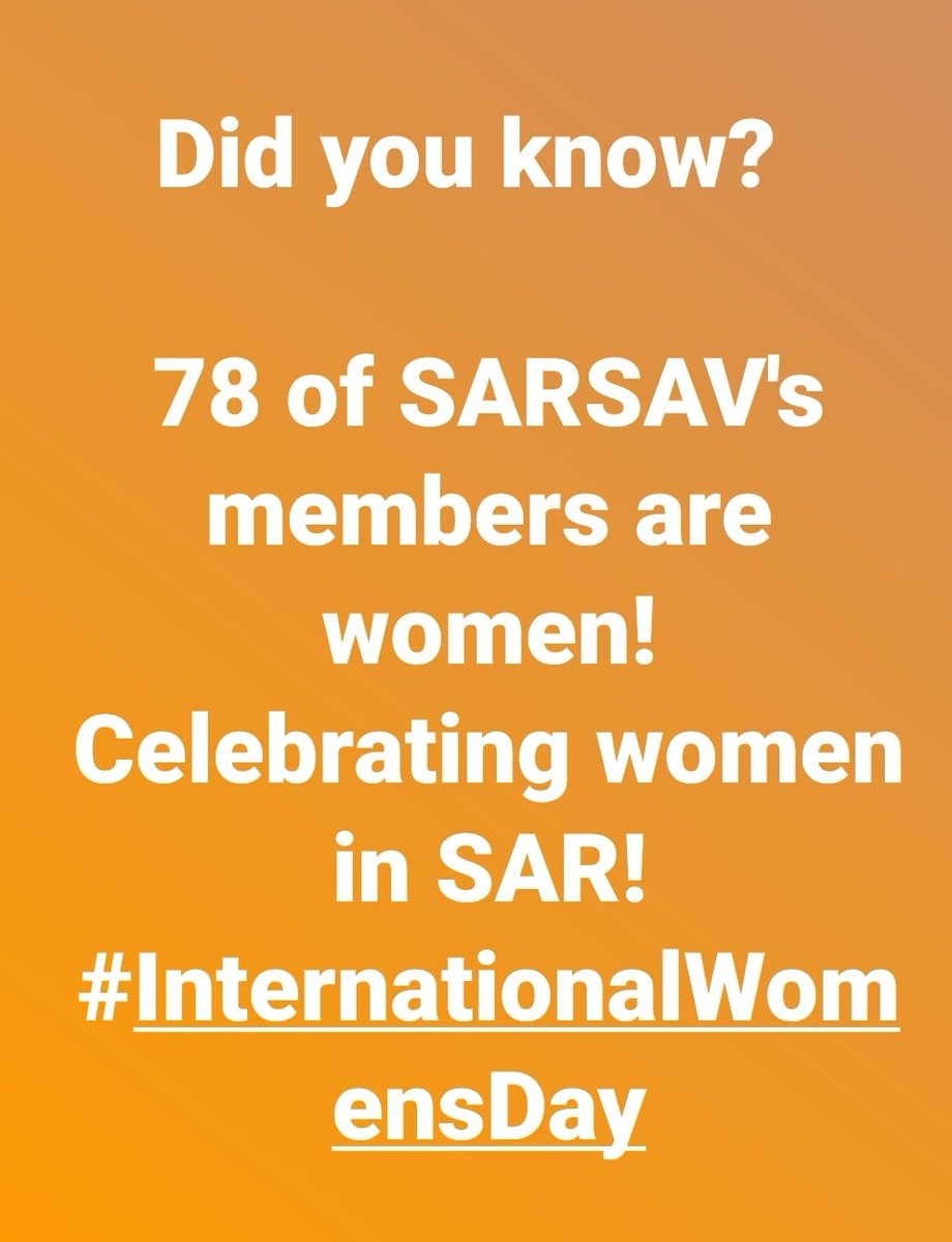 SearchNRescueSK's tweet image. 78 of SARSAV's members are women!  Celebrating women in SAR! #InternationalWomensDay